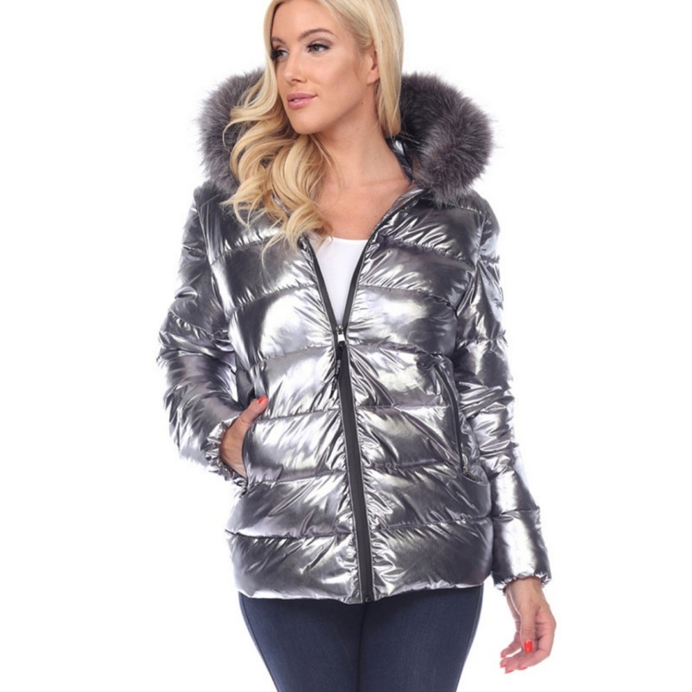 NWOT White Mark Silver puffer
